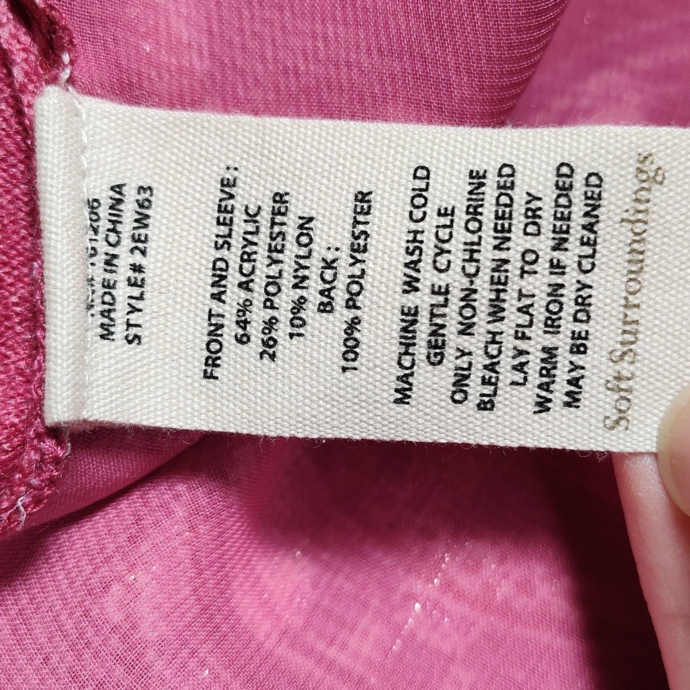 Soft Surroundings Pattern Back Open Front Pink Ca… - image 8